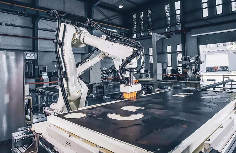 AI视觉引导钢板加工